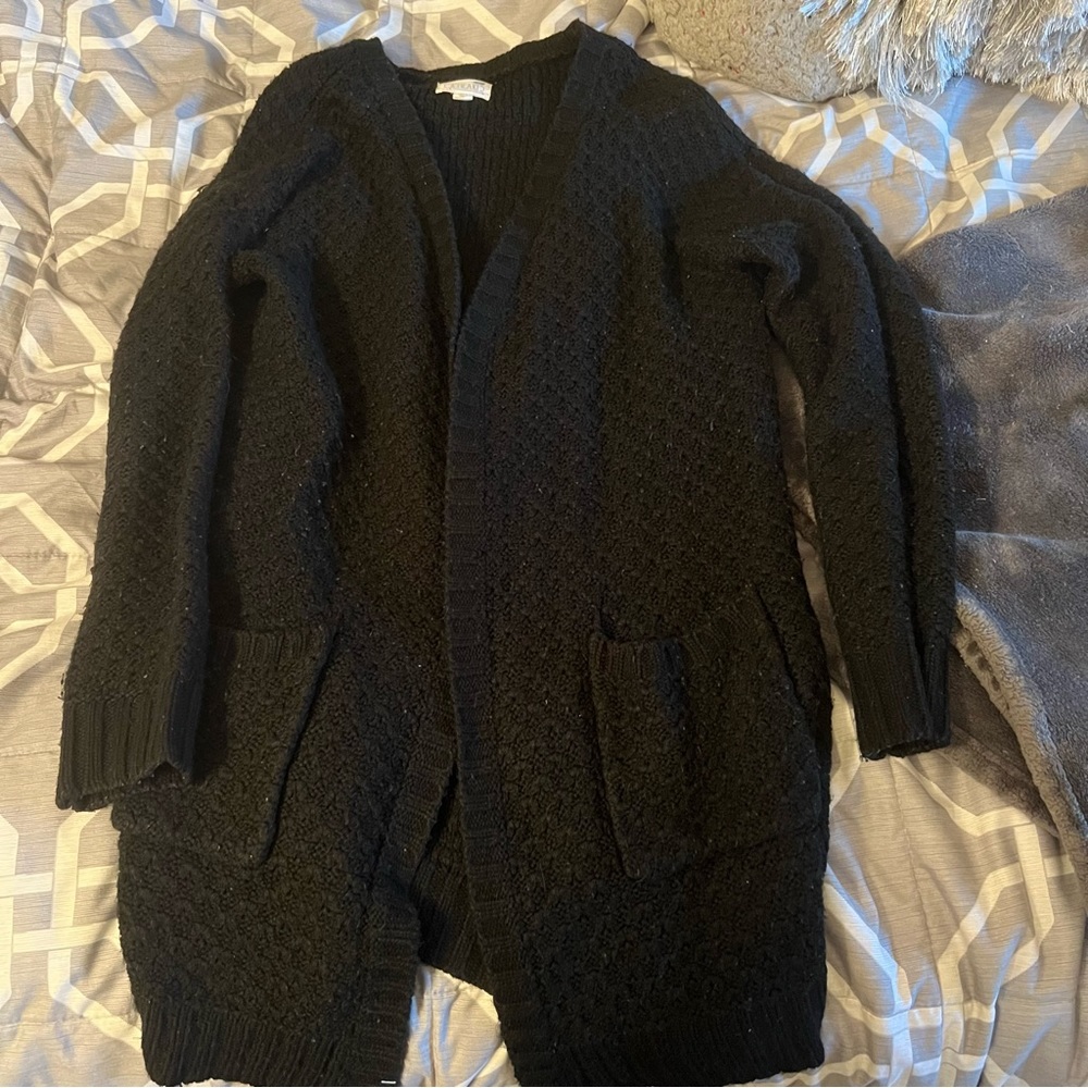 Black knit cardigan